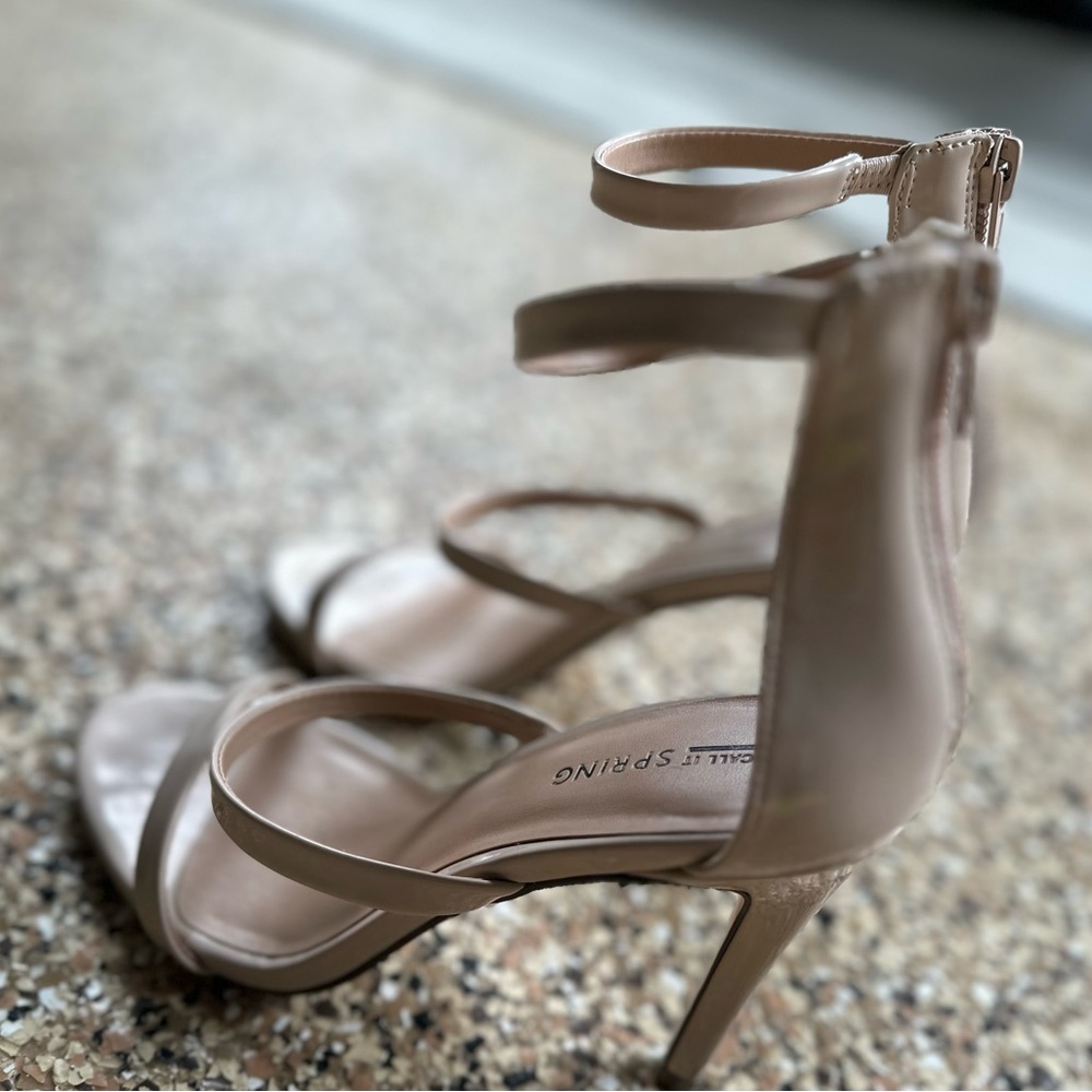 Nude Three strapped Stiletto’s